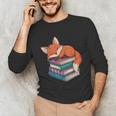 Fox Reading Book Pajama Sleep Unisex Long Sleeve T-Shirt Fox Reading Book Pajama Sleep Unisex Long Sleeve T-Shirt