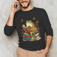 Frog & Toad Fishing Vintage Classic Book Frog Reading Book Unisex Long Sleeve T-Shirt