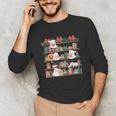 Ghost Christmas Reading Book Lover Library Christmas Teacher Unisex Long Sleeve T-Shirt