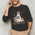 Ghost Reading Book Coquette Bow Halloween Girl Kid Teacher Unisex Long Sleeve T-Shirt Ghost Reading Book Coquette Bow Halloween Girl Kid Teacher Unisex Long Sleeve T-Shirt