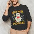 Ghost Reading Books Teacher Student Halloween Read More Book Unisex Long Sleeve T-Shirt Ghost Reading Books Teacher Student Halloween Read More Book Unisex Long Sleeve T-Shirt
