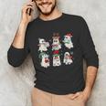 Ghost Santa Elf Squad Read Books Bookish Librarian Christmas Unisex Long Sleeve T-Shirt