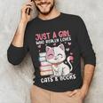 Girl Who Loves Cats And Books Cute Unisex Long Sleeve T-Shirt