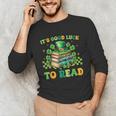 Goods Luck Read Librarian Book Patrick Days Shamrock Clover Unisex Long Sleeve T-Shirt