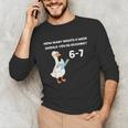 Goose Reading 67 Six Seven Meme Teacher Book Lover Unisex Long Sleeve T-Shirt Goose Reading 67 Six Seven Meme Teacher Book Lover Unisex Long Sleeve T-Shirt
