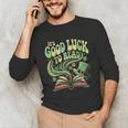 Groovy It's Good Luck To Read St Patrick's Day Book Lucky Unisex Long Sleeve T-Shirt