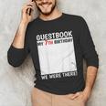 Guestbook 7th Birthday 7 Year Old Born 2018 Bday Unisex Long Sleeve T-Shirt