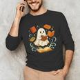Halloween Cute Ghost Shirt Reading Books Ghost Unisex Long Sleeve T-Shirt Halloween Cute Ghost Shirt Reading Books Ghost Unisex Long Sleeve T-Shirt