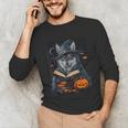 Halloween Girls Boys Cute Wolf Book Pumpkin Kids Halloween Unisex Long Sleeve T-Shirt Halloween Girls Boys Cute Wolf Book Pumpkin Kids Halloween Unisex Long Sleeve T-Shirt