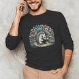 Hedgehog Reading Book Lake Scenery Reading Unisex Long Sleeve T-Shirt