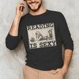 Hot Pin Up Girl Comic Book Vintage Reading Is Sexy Unisex Long Sleeve T-Shirt
