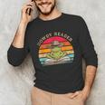 Howdy Reader Frog Reading Book Vintage Unisex Long Sleeve T-Shirt