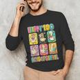 HUGvyn Happy 100 Days Of School Teacher Goose Preppy Books Unisex Long Sleeve T-Shirt