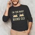 I'm This Many Books Old Read Book 2nd Birthday 2 Years Old Unisex Long Sleeve T-Shirt I'm This Many Books Old Read Book 2nd Birthday 2 Years Old Unisex Long Sleeve T-Shirt