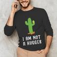 I'm Not A Hugger Cactus Not a Hugger Introvert Cute Unisex Long Sleeve T-Shirt