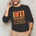 INTJ Architect Personality Introvert Sarcastic Orange Unisex Long Sleeve T-Shirt