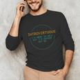Introvirtuous Retro Pixel Funny Introvert Quote Unisex Long Sleeve T-Shirt