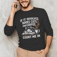 If It Involves Cats Books Coffee Introvert Pet Lover Unisex Long Sleeve T-Shirt