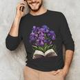 Irises Flowers Book Iris Floral Unisex Long Sleeve T-Shirt Irises Flowers Book Iris Floral Unisex Long Sleeve T-Shirt