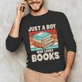 Just A Boy Who Loves Books Reading Bookworm Boys Kids Unisex Long Sleeve T-Shirt Just A Boy Who Loves Books Reading Bookworm Boys Kids Unisex Long Sleeve T-Shirt