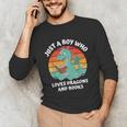 Just A Boy Who Loves Dragons And Books Kids Toddler Baby 5T Unisex Long Sleeve T-Shirt