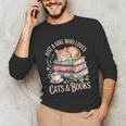 Just A Girl Who Loves Cats And Books Reading Librarian Unisex Long Sleeve T-Shirt