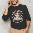 Just a Girl Who Loves Dogs And Books Cute Dog Unisex Long Sleeve T-Shirt