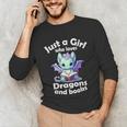 Just a Girl Who Loves Dragons And Books Dragon For Kids Unisex Long Sleeve T-Shirt Just a Girl Who Loves Dragons And Books Dragon For Kids Unisex Long Sleeve T-Shirt