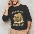 Just One More Chapter Sloth Sleeping On Books Reading Unisex Long Sleeve T-Shirt
