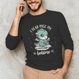 Kids I Read Past My Bedtime Cute Book Dragon Pajama Unisex Long Sleeve T-Shirt