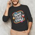 Library Book Fair Vibe Groovy Retro School Reading Nostalgic Unisex Long Sleeve T-Shirt