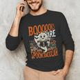 Library Halloween Book Lover Ghost With Books Unisex Long Sleeve T-Shirt