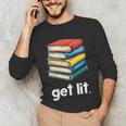 Get Lit With Books Unisex Long Sleeve T-Shirt