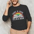 Take a Look It's In a Book Reading Vintage Retro Rainbow Unisex Long Sleeve T-Shirt Take a Look It's In a Book Reading Vintage Retro Rainbow Unisex Long Sleeve T-Shirt