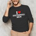 I Love Heart Fictional Men Simple Cute Books Reading Unisex Long Sleeve T-Shirt