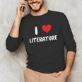 I Love Literature Heart Books Writing Reading Read Write Unisex Long Sleeve T-Shirt I Love Literature Heart Books Writing Reading Read Write Unisex Long Sleeve T-Shirt