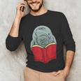 Manatee Reading Books Sea Animal Manatee Unisex Long Sleeve T-Shirt Manatee Reading Books Sea Animal Manatee Unisex Long Sleeve T-Shirt
