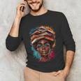 Melanin Girl Afro Book Lover Librarian Teacher Student Unisex Long Sleeve T-Shirt