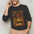 Melanin Girl Locs Book Lover Librarian Teacher Student Unisex Long Sleeve T-Shirt