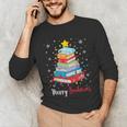 Merry Bookmas Book Christmas Tree Lights Xmas Men Women Kids Unisex Long Sleeve T-Shirt Merry Bookmas Book Christmas Tree Lights Xmas Men Women Kids Unisex Long Sleeve T-Shirt