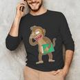 Monkey With a Book Unisex Long Sleeve T-Shirt