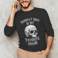 Morally Grey Is My Favorite Color Bookish Skull Unisex Long Sleeve T-Shirt Morally Grey Is My Favorite Color Bookish Skull Unisex Long Sleeve T-Shirt