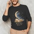 Night Owl Book Club Crescent Moon Late Night Reading Unisex Long Sleeve T-Shirt