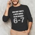 How Many Nights A Week Reading 6-7 67 Teacher Student Books Unisex Long Sleeve T-Shirt