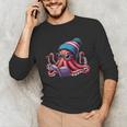 Octopus Reading Book Kraken Book Lover Unisex Long Sleeve T-Shirt