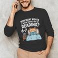 Orange Cat Reading Book 67 Six Seven Meme Unisex Long Sleeve T-Shirt Orange Cat Reading Book 67 Six Seven Meme Unisex Long Sleeve T-Shirt