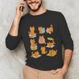 Orange Cats Reading Books Cat Lover Unisex Long Sleeve T-Shirt Orange Cats Reading Books Cat Lover Unisex Long Sleeve T-Shirt