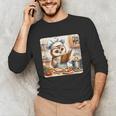 Owl Learning To Cook With Cookbook Chef Apron Stove Cooking Unisex Long Sleeve T-Shirt