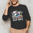 Panda Napping On Books Life’s Too Short To Skip Naps Unisex Long Sleeve T-Shirt