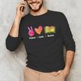 Peace Love Books Reader Librarian Library Book Unisex Long Sleeve T-Shirt Peace Love Books Reader Librarian Library Book Unisex Long Sleeve T-Shirt